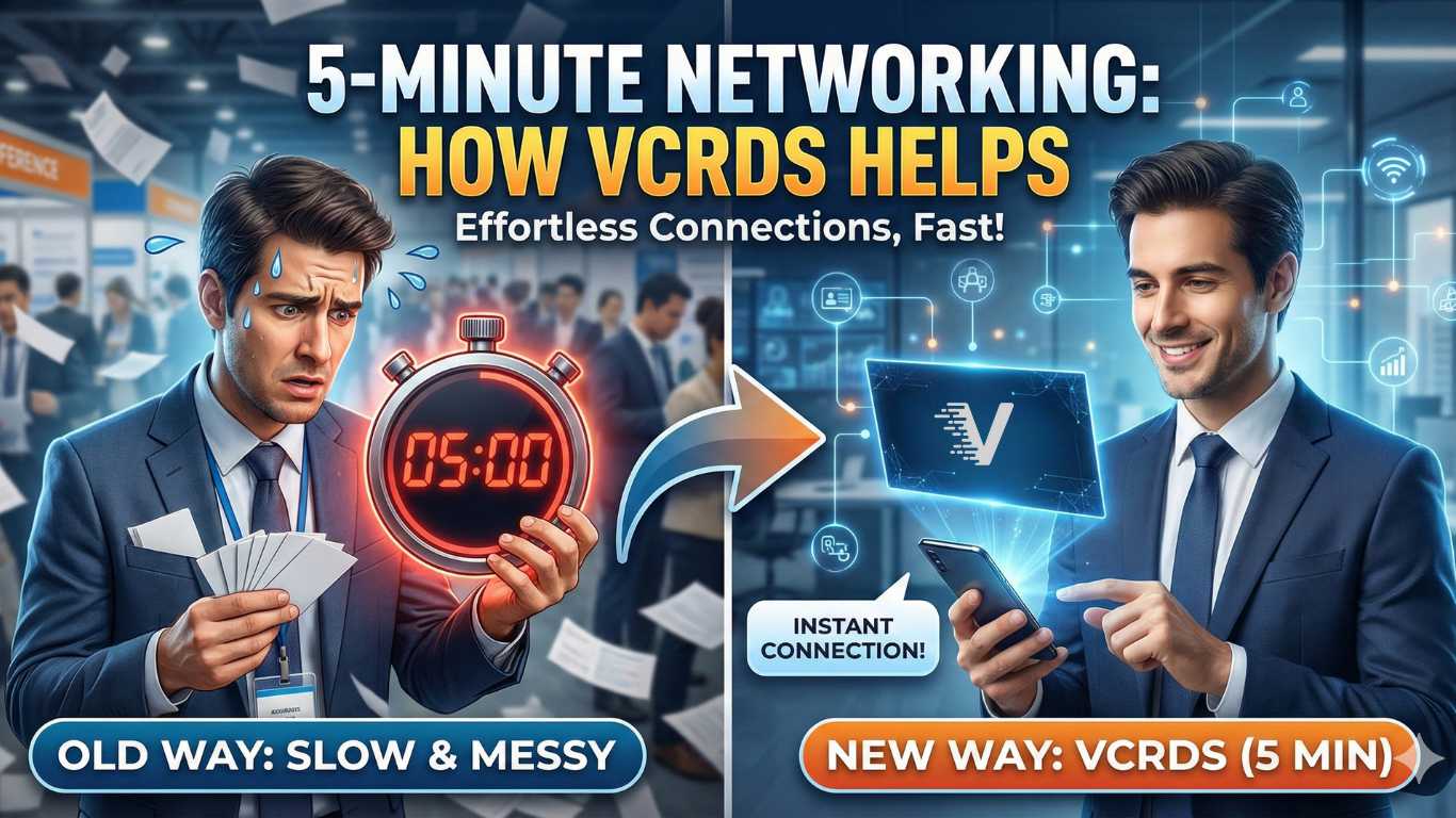 5-Minute Networking: How VCRDS Helps You Share More in Less Time - VCrds Blog
