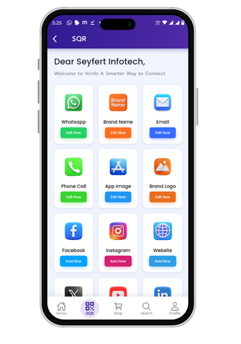 VCrds All-in-One QR Code Platform Interface