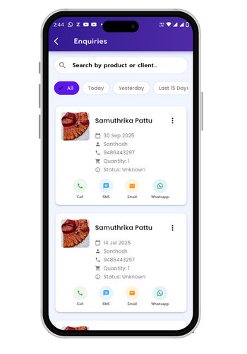 VCrds Product Enquiry QR Code System